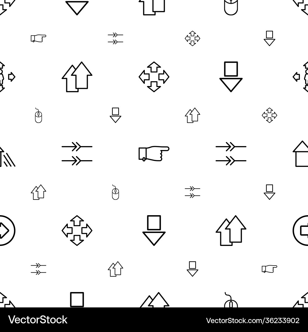Cursor icons pattern seamless white background Vector Image