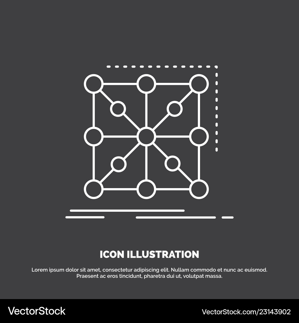 Data Cluster App Icon Vector Image
