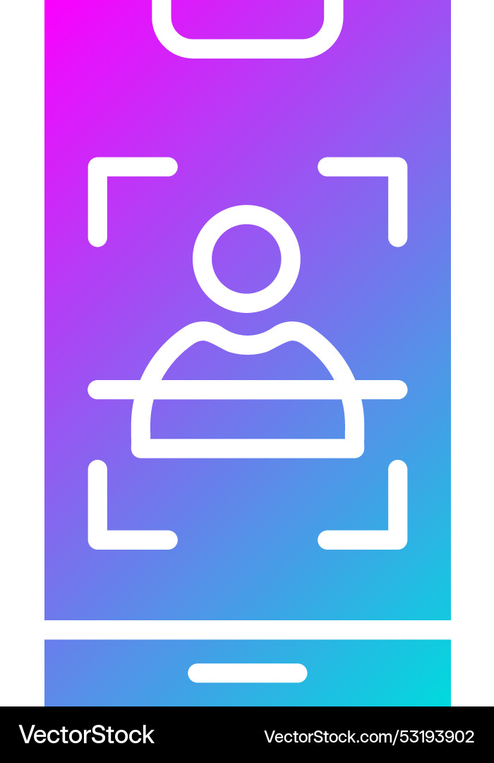 Face scan icon design Vector Image