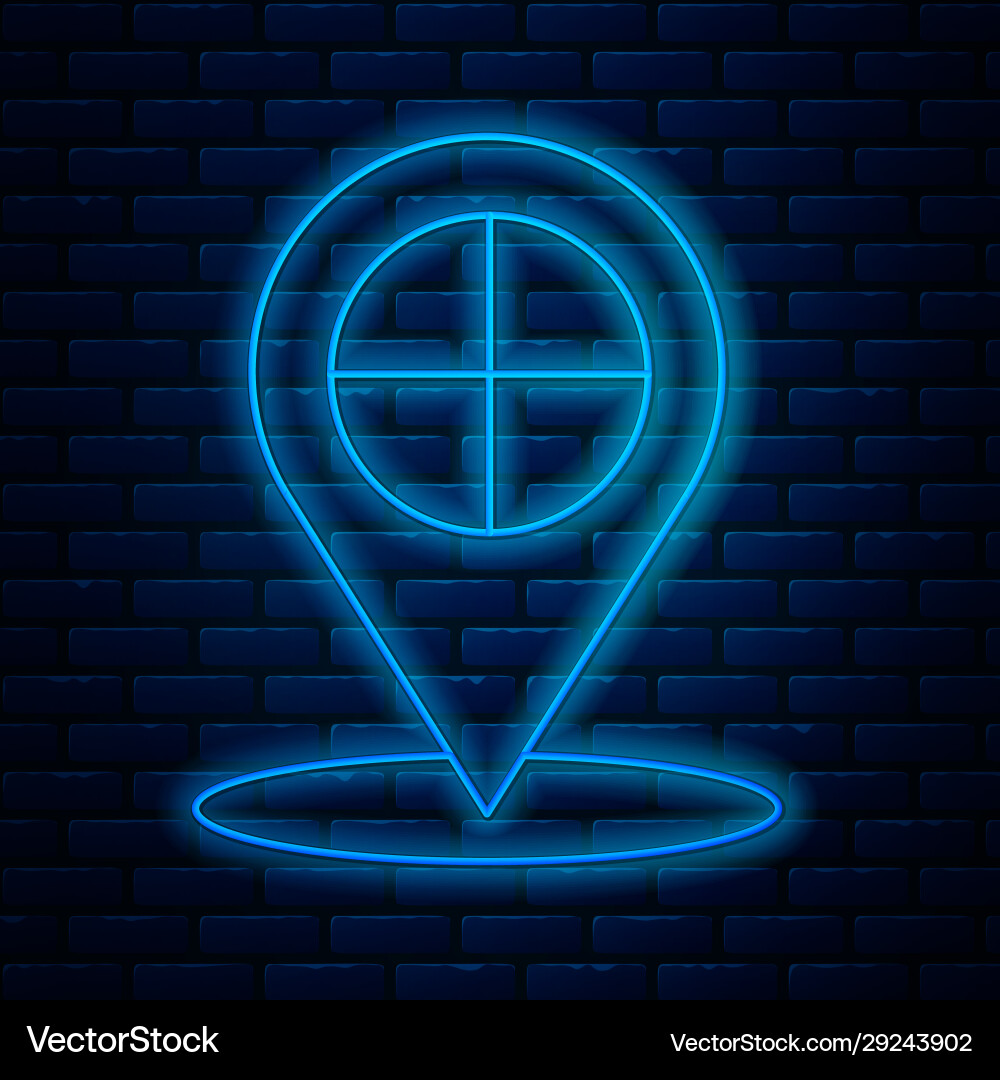 Glowing neon line map pointer with taxi icon Glowing neon line map pointer with taxi icon vector image