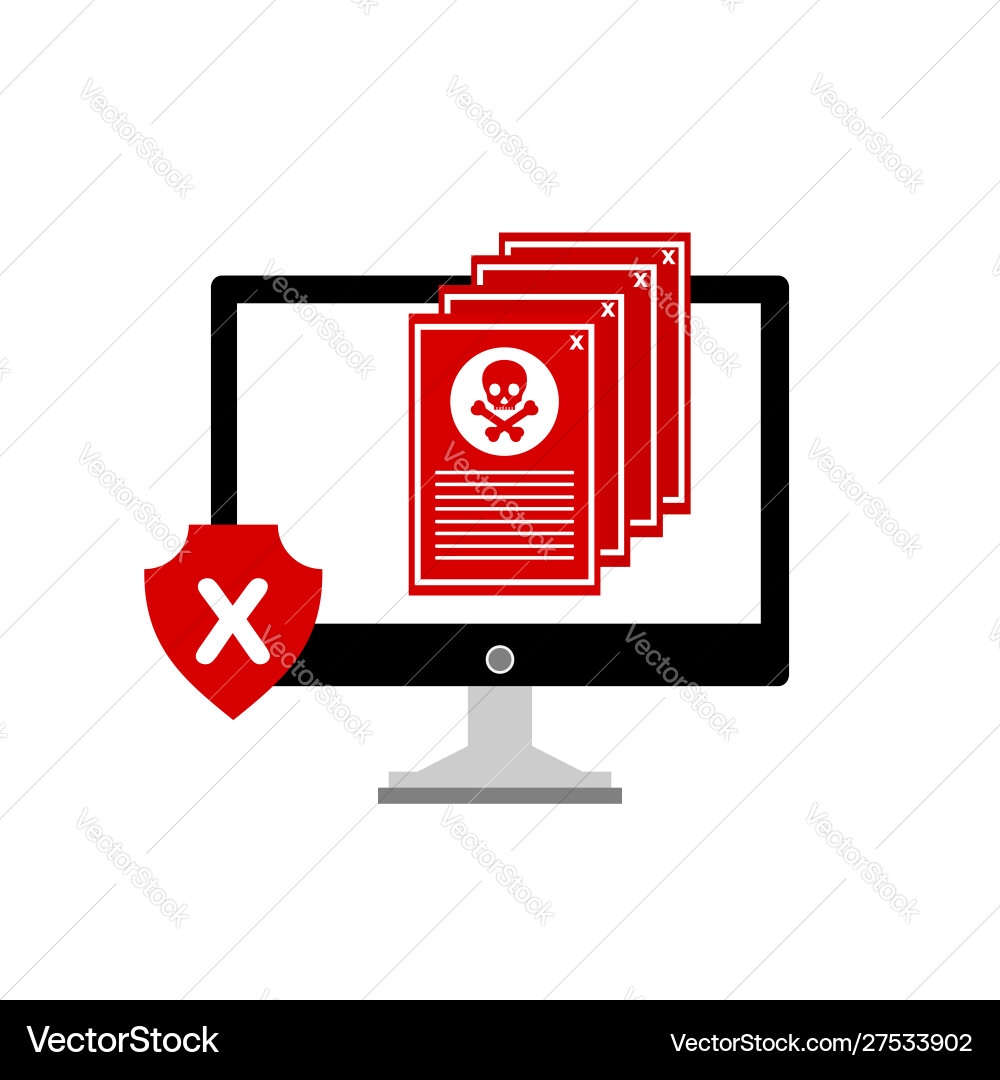 Hacker activity computeralert notification Hacker activity computeralert notification vector image