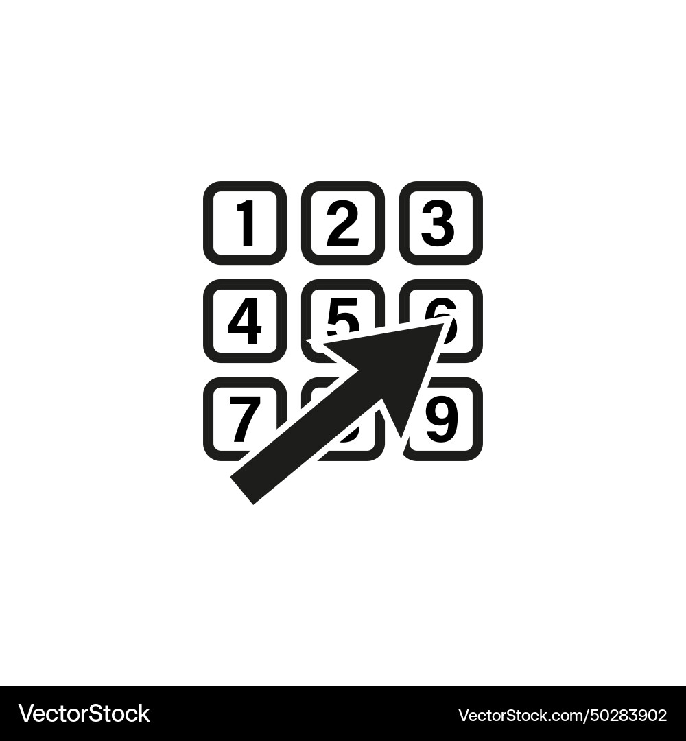 Hand dialing code setting the secret Vector Image
