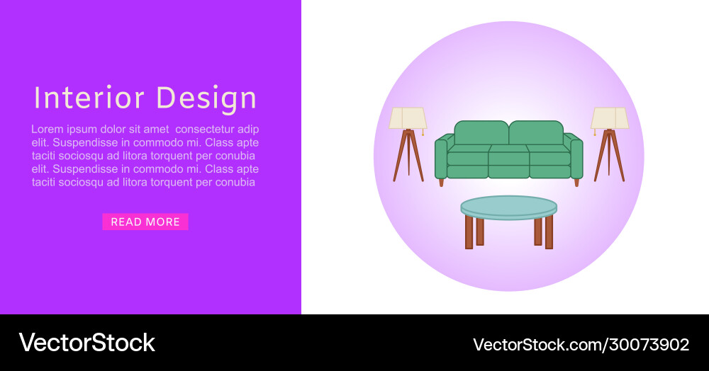 Home interior design for living room Home interior design for living room vector image