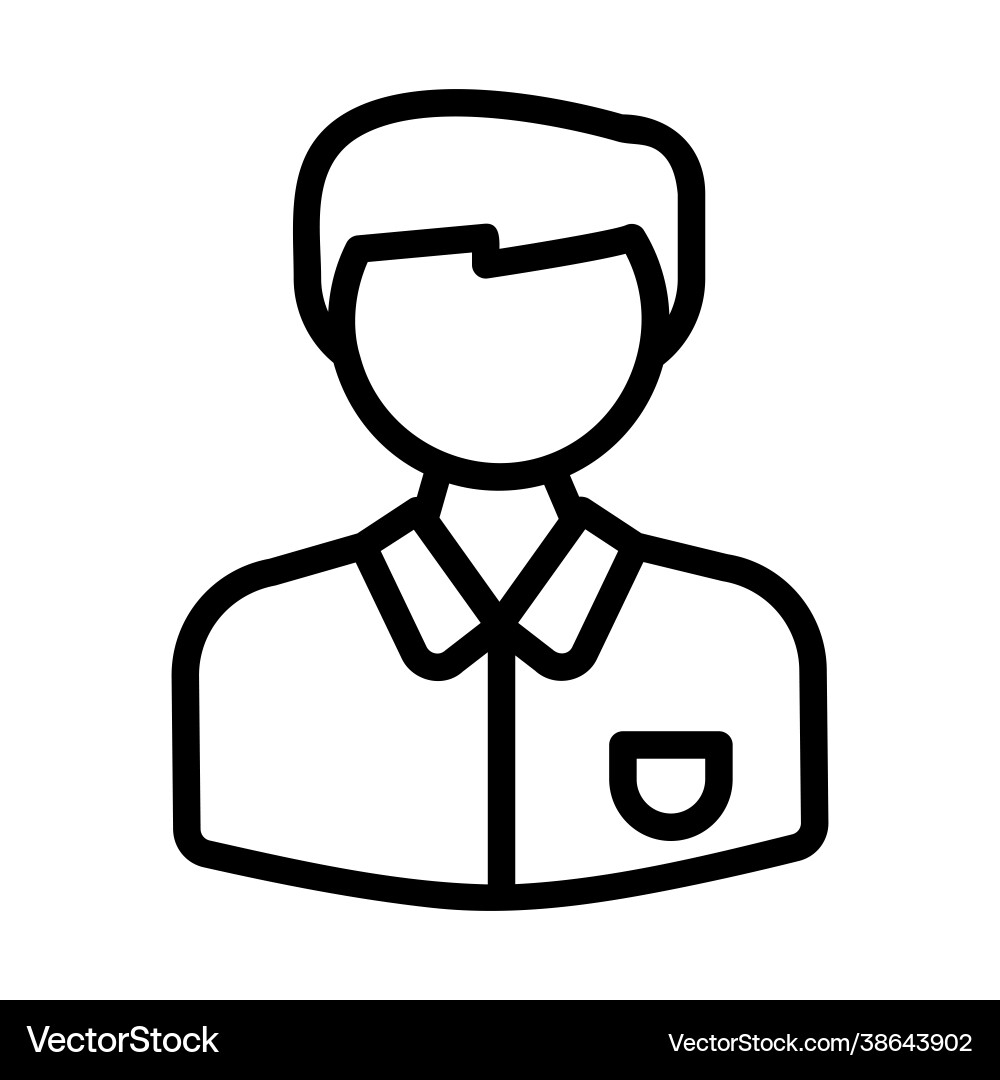 Man student icon in line style for any projects Man student icon in line style for any projects vector image