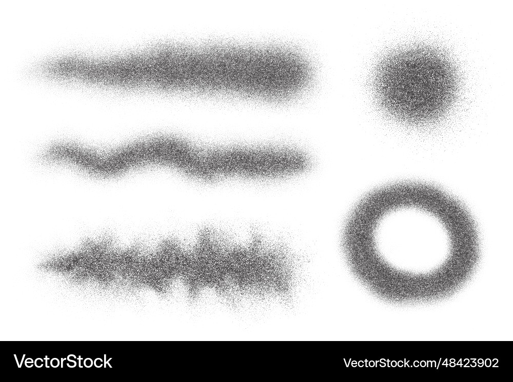 Noise effect with grain texture shapes Noise effect with grain texture shapes vector image