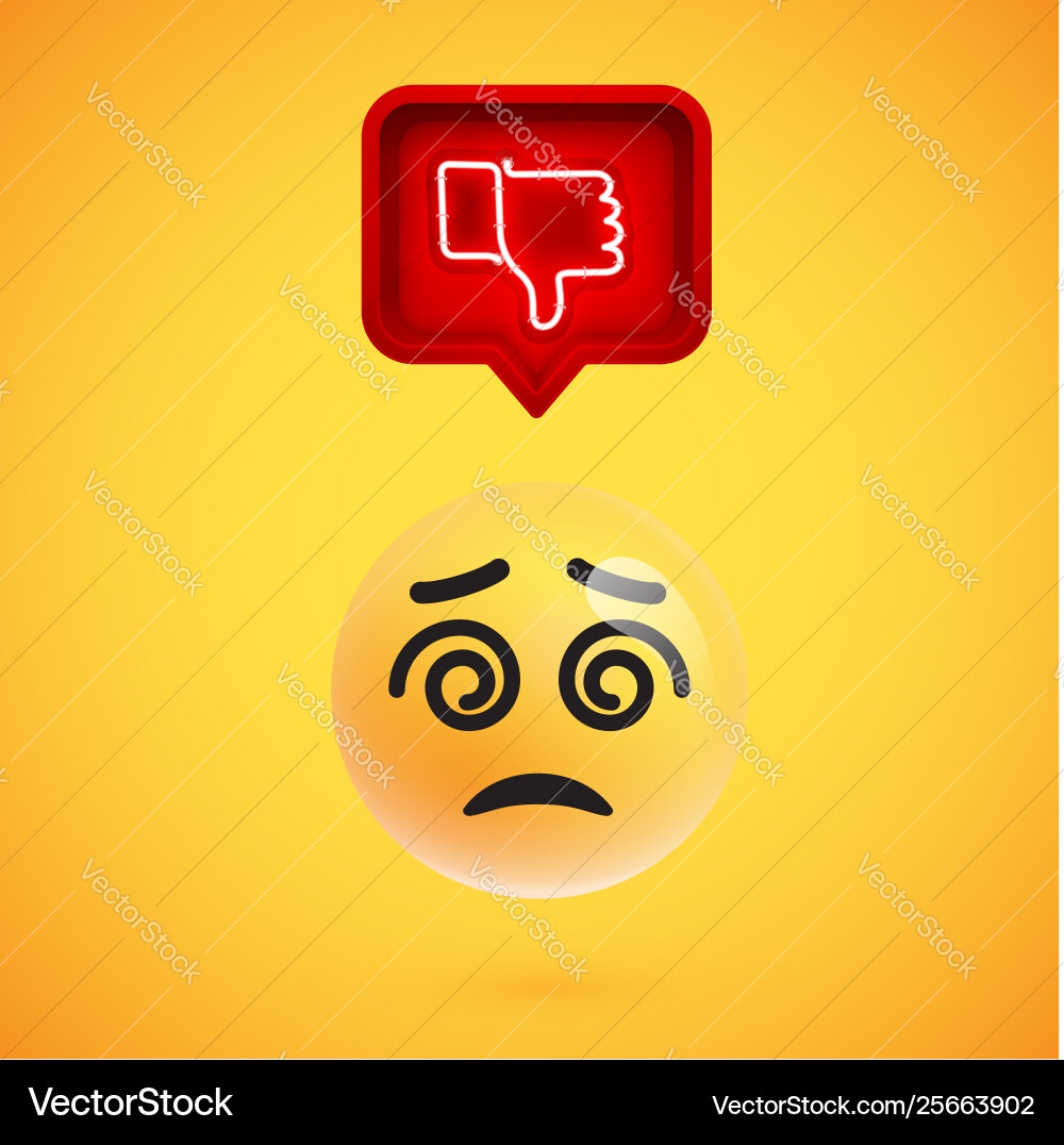 Realistische 3d Emoticon mit Neon leuchten unähnlich Realistische 3d Emoticon mit Neon leuchten unähnlich vektorbild
