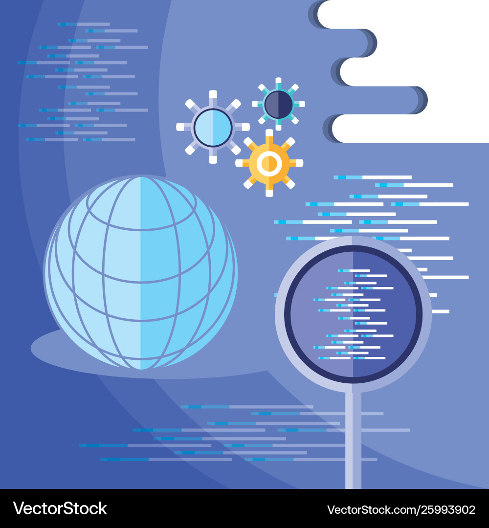 Technology and big data design Vector Image