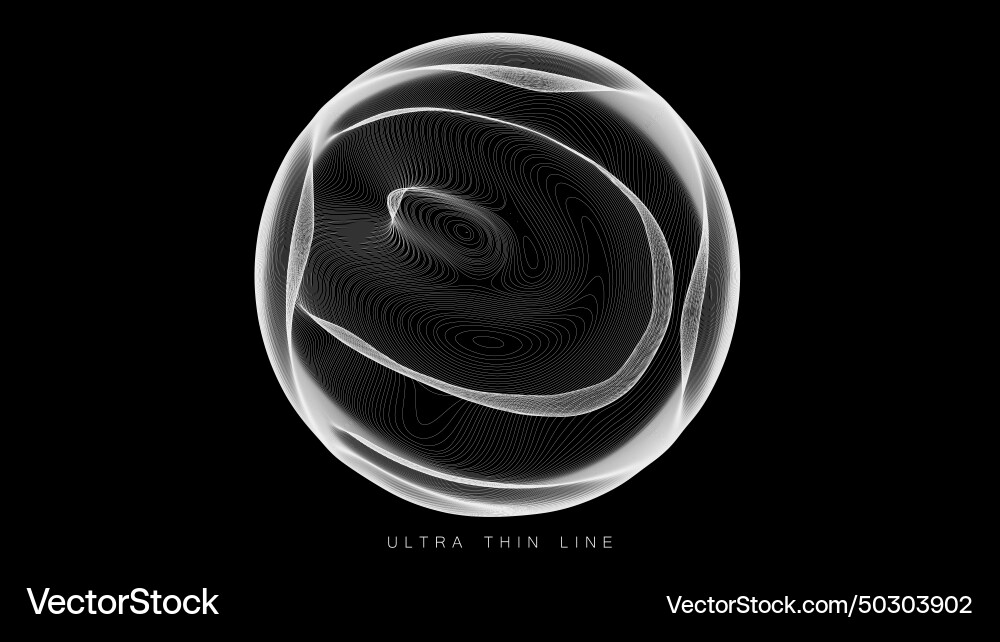 Ultra thin line fluid geometry dynamic Ultra thin line fluid geometry dynamic vector image