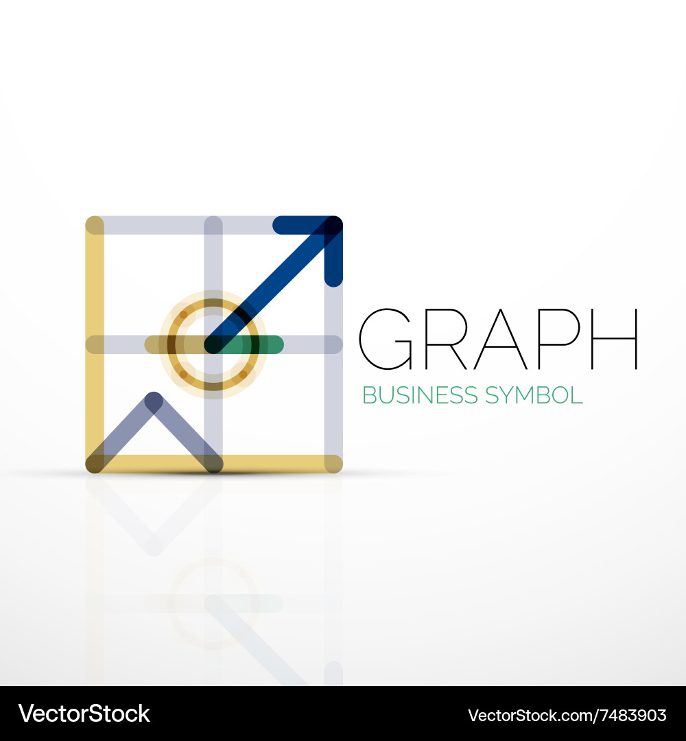 Abstract logo idea linear chart or graph Vector Image