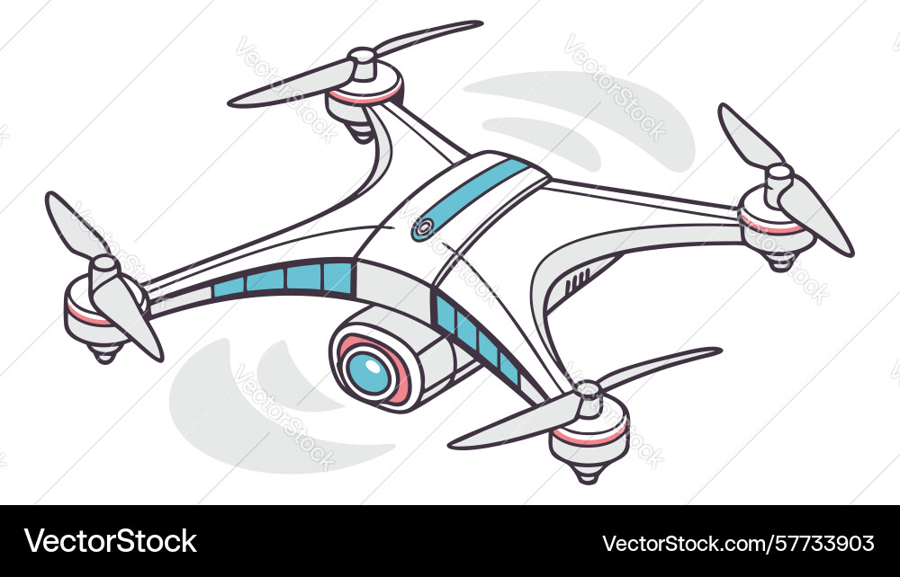 Agile delivery drone with advanced navigation vector image