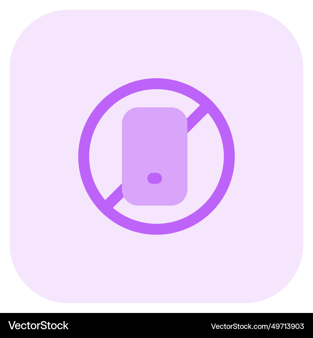 Cellular device usage is strictly prohibited Vector Image