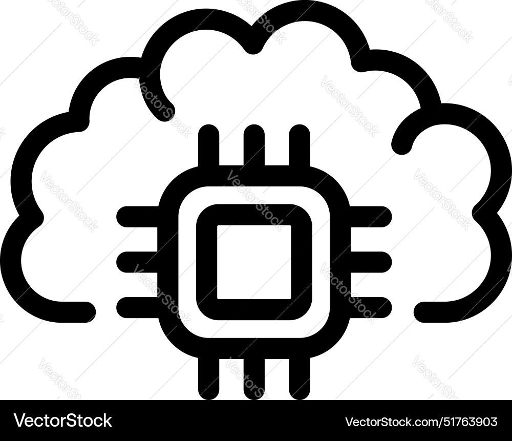 Cloud computing using artificial intelligence Cloud computing using artificial intelligence vector image