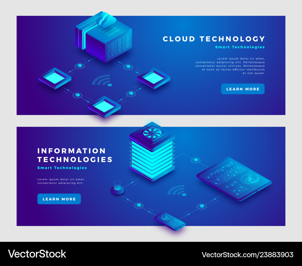 Cloud Technology & Data Concepts vector image