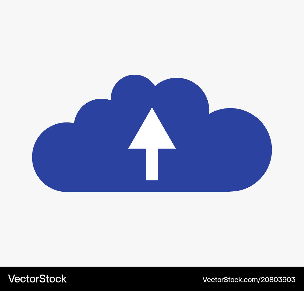 Cloud upload icon vector image
