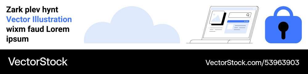 Data security and cloud storage representation Data security and cloud storage representation Vector Image