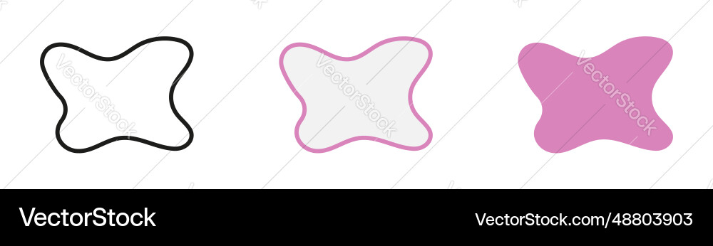 Flüssige abstrakte Form Set Blob in minimal Flüssige abstrakte Form Set Blob in minimal vektorbild
