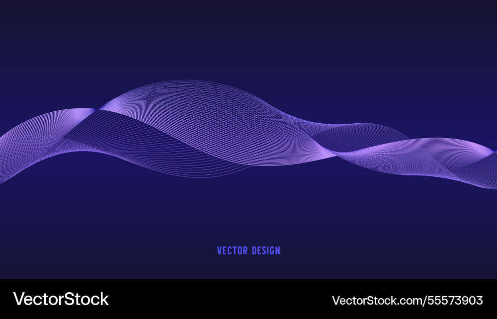 Geometric curved lines in gradient forming Geometric curved lines in gradient forming vector image