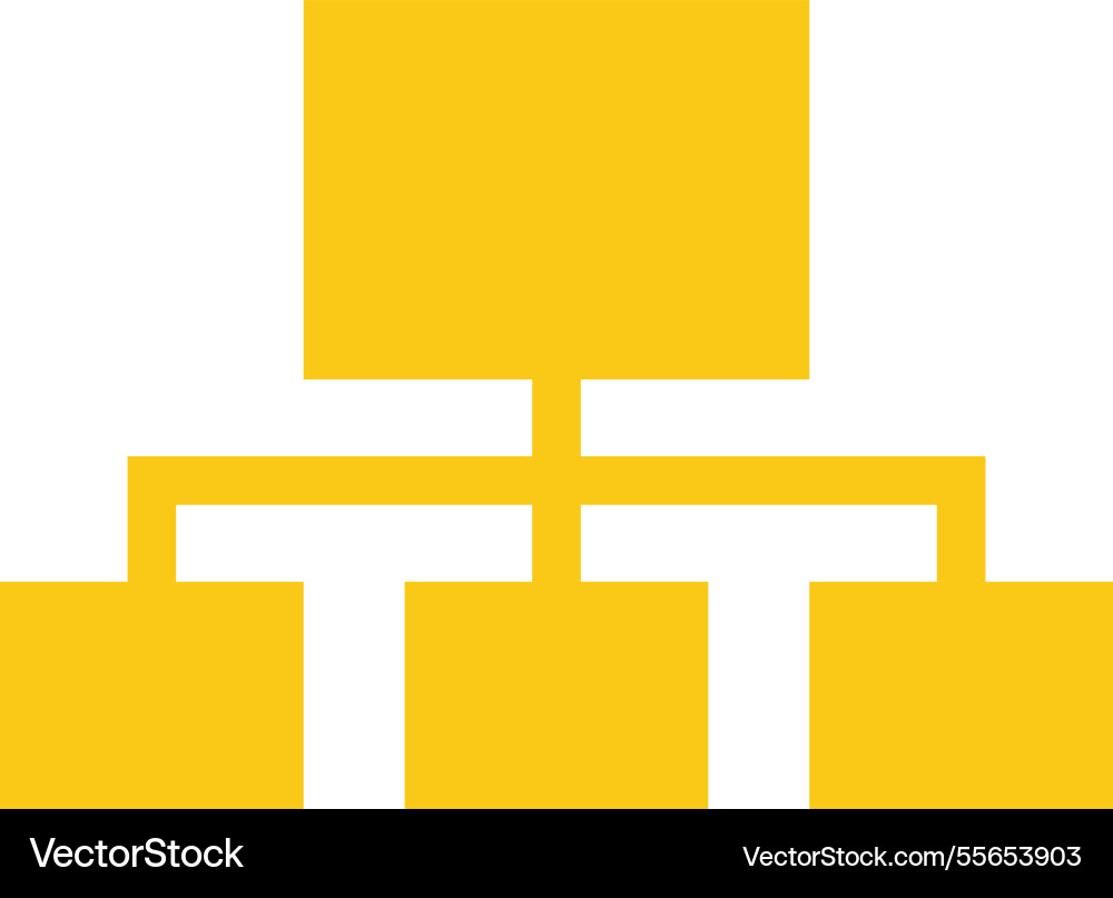 Hierarchy flat web icon concept vector image