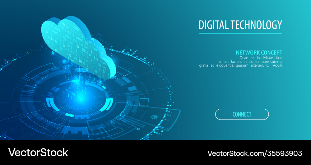 Isometric big data flow processing concept cloud Isometric big data flow processing concept cloud vector image