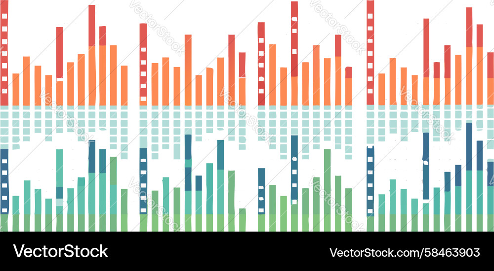 Layered Bar Charts – Data Visualization Vector Image