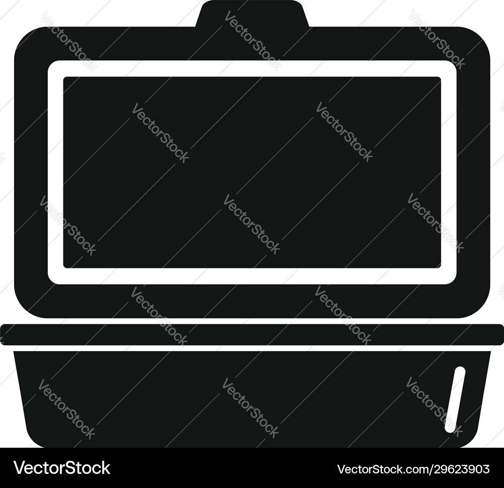 Open food container icon simple style Open food container icon simple style vector image