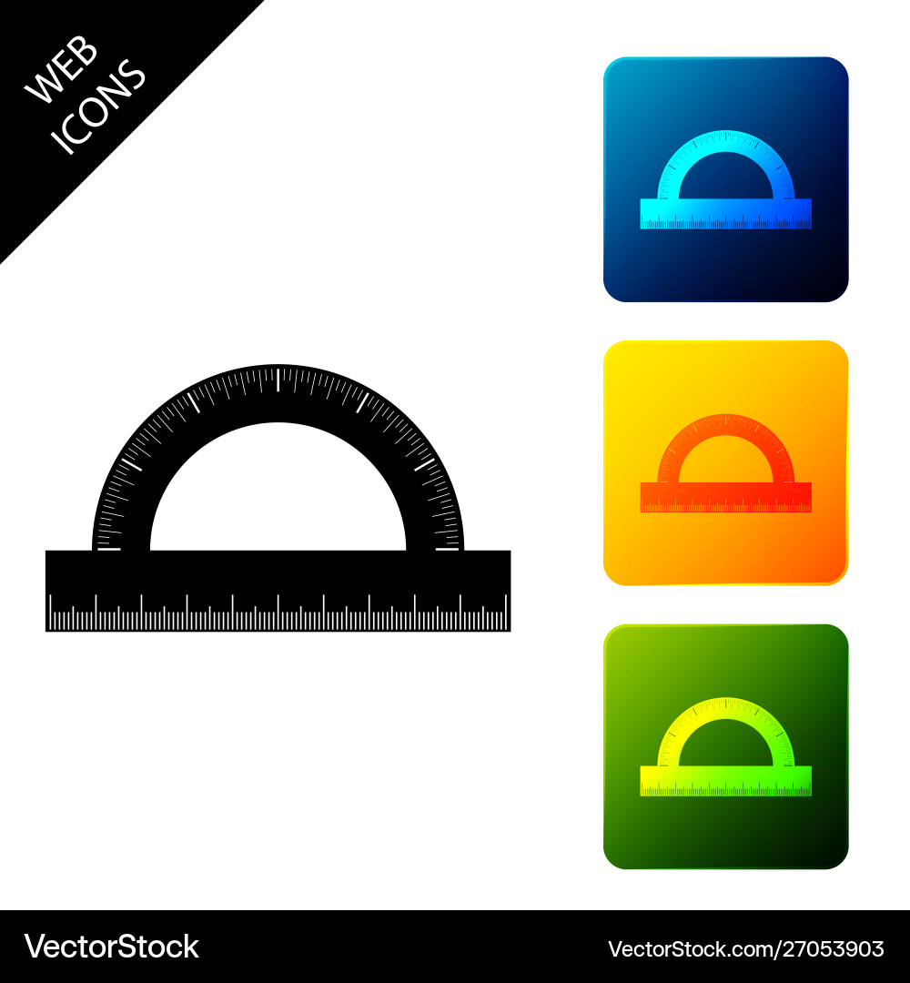 Protractor grid for measuring degrees icon Protractor grid for measuring degrees icon vector image