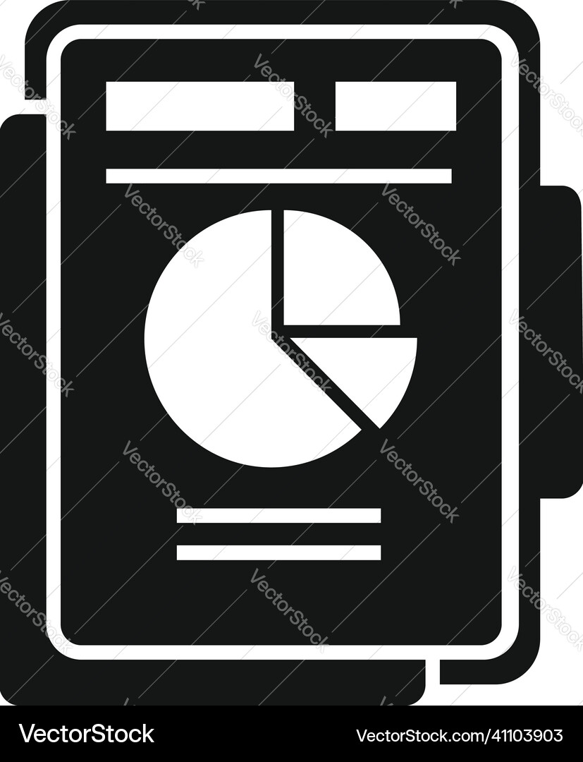 Report folder icon simple analysis Report folder icon simple analysis vector image