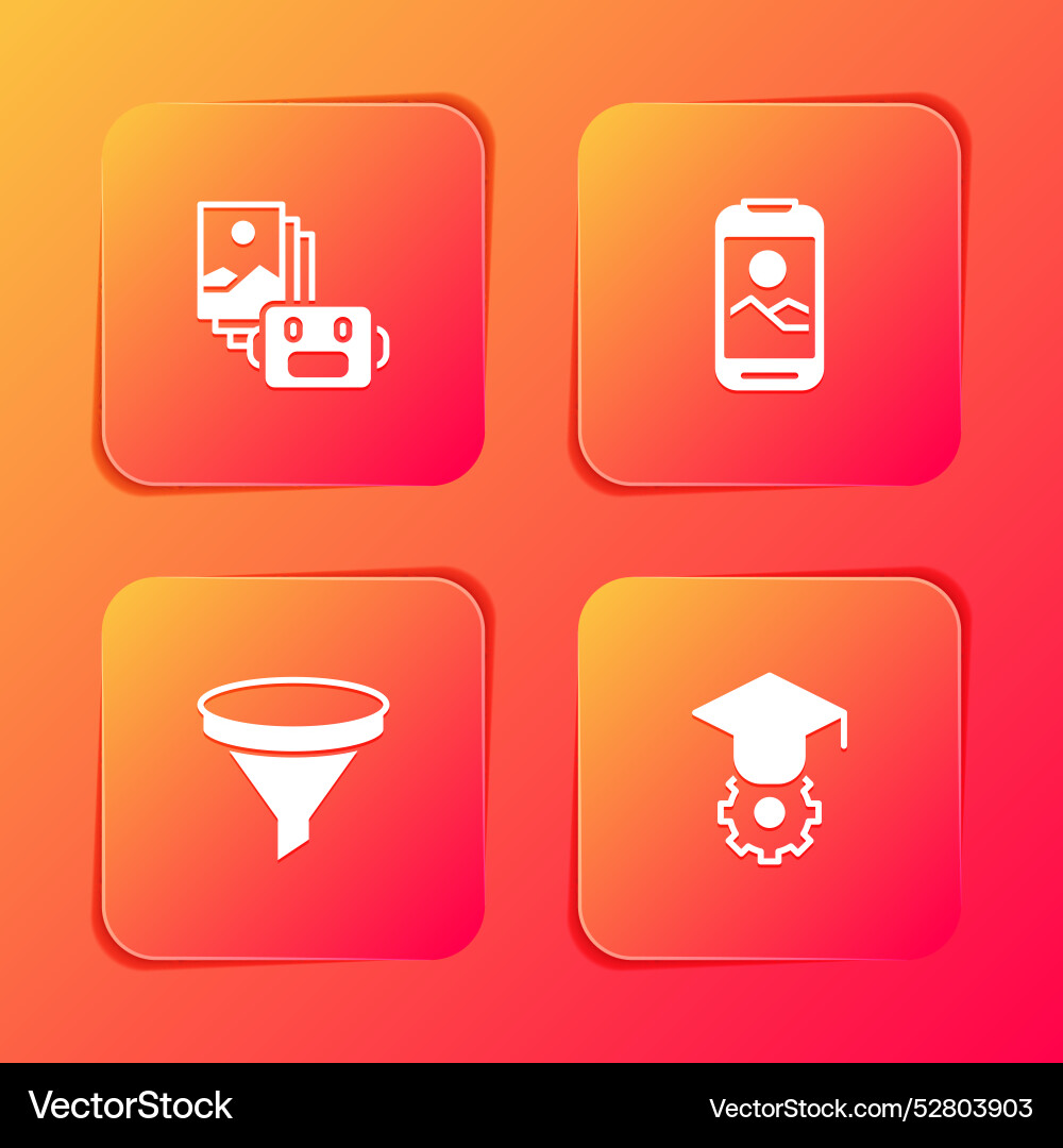 Set artificial intelligence robot mobile phone Set artificial intelligence robot mobile phone vector image