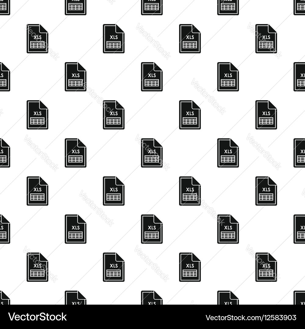 Xls file pattern simple style Vector Image