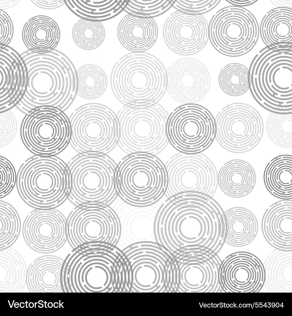 Abstract futuristic seamless pattern gray circles Vector Image