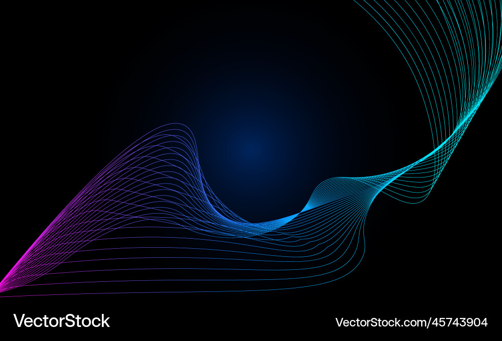 Abstract wave line background with beautiful Vector Image