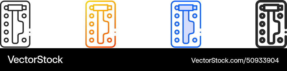 Automatic transmission iconthin linear gradient Automatic transmission iconthin linear gradient Vector Image
