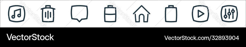 Basic ui line icons linear set Qualität Vektorbild