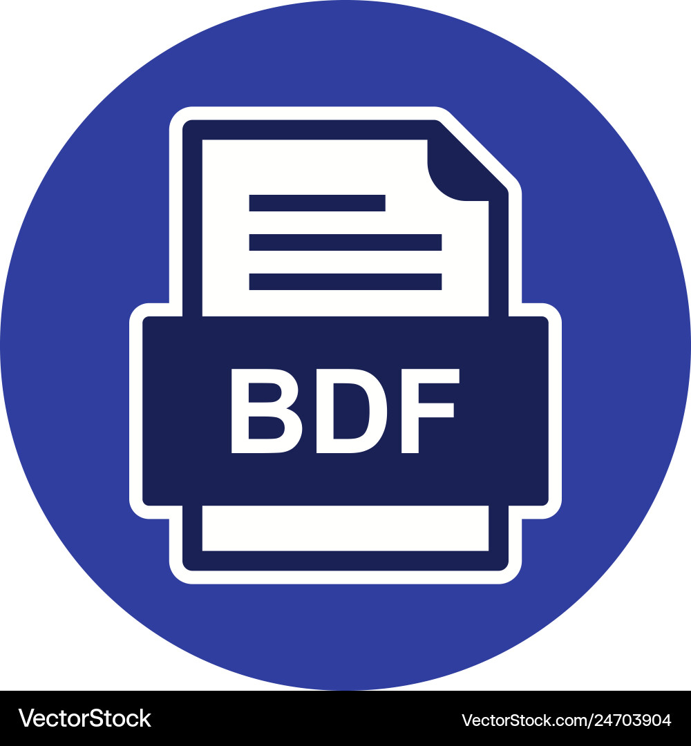 Bdf file document icon Vector Image