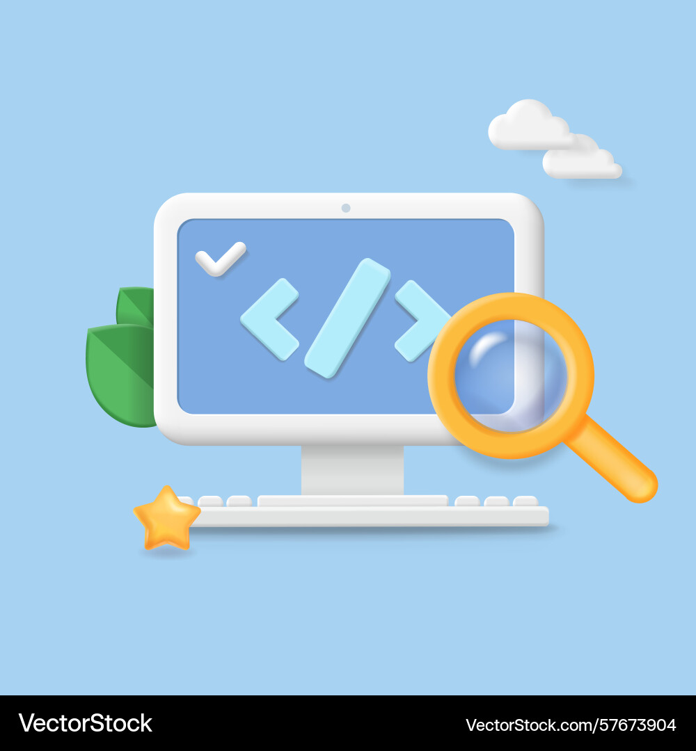 Computer programming or developing software Computer programming or developing software vector image