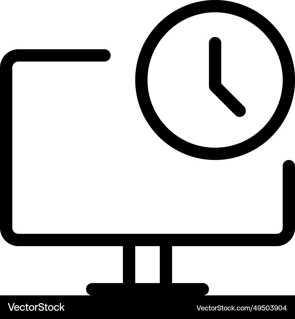 Displaying the current time and date information vector image