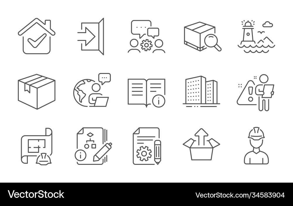 Documentation & Logistics Icons Vector Image