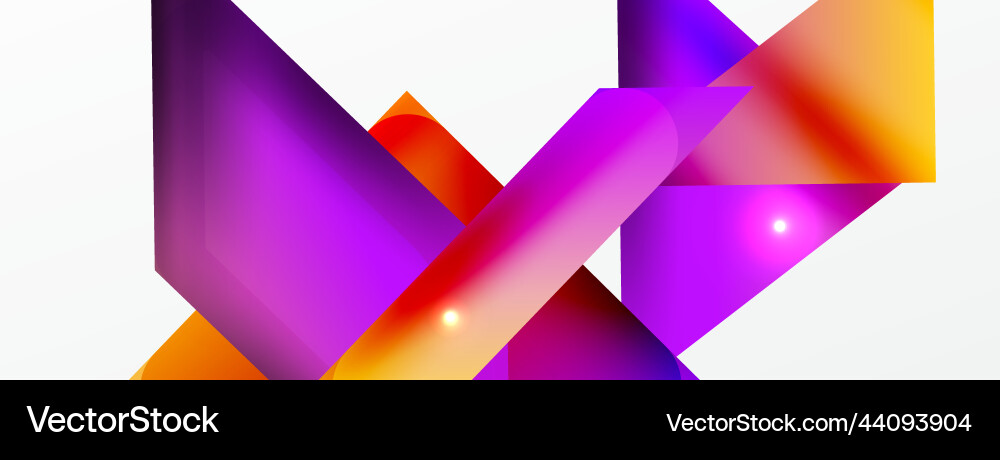 Dynamic 3d geometric abstract background Vector Image