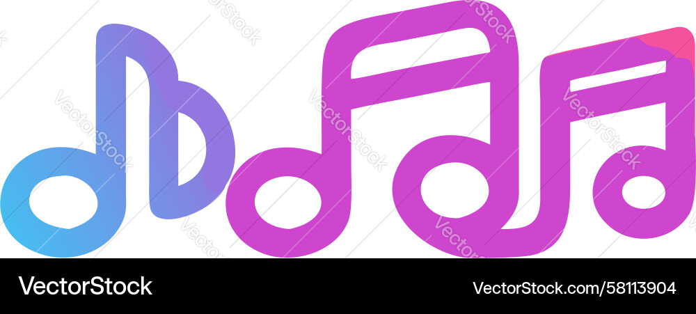 Dynamic Music Notes with Equalizer Vector Image