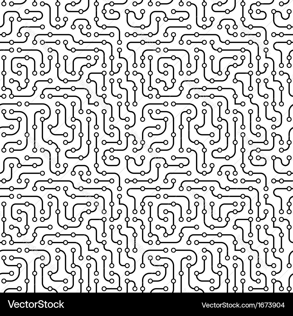 Electronic Circuit Pattern Vector Image