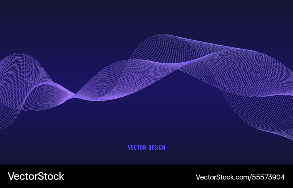 Geometric curved lines in gradient forming Geometric curved lines in gradient forming vector image
