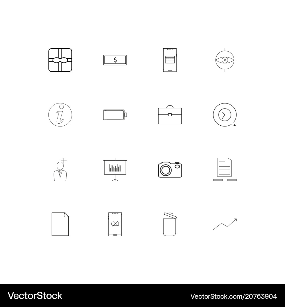 Internet of things linear thin icons set outlined Vector Image