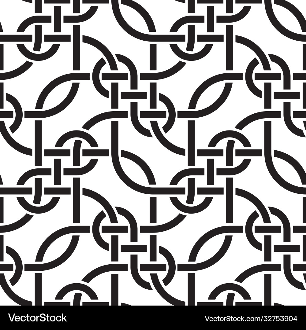 Linear abstract seamless pattern vector image