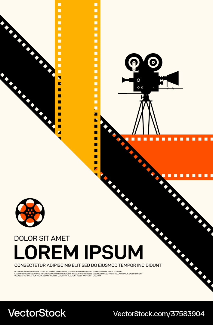 Movie and film poster design template background Movie and film poster design template background vector image
