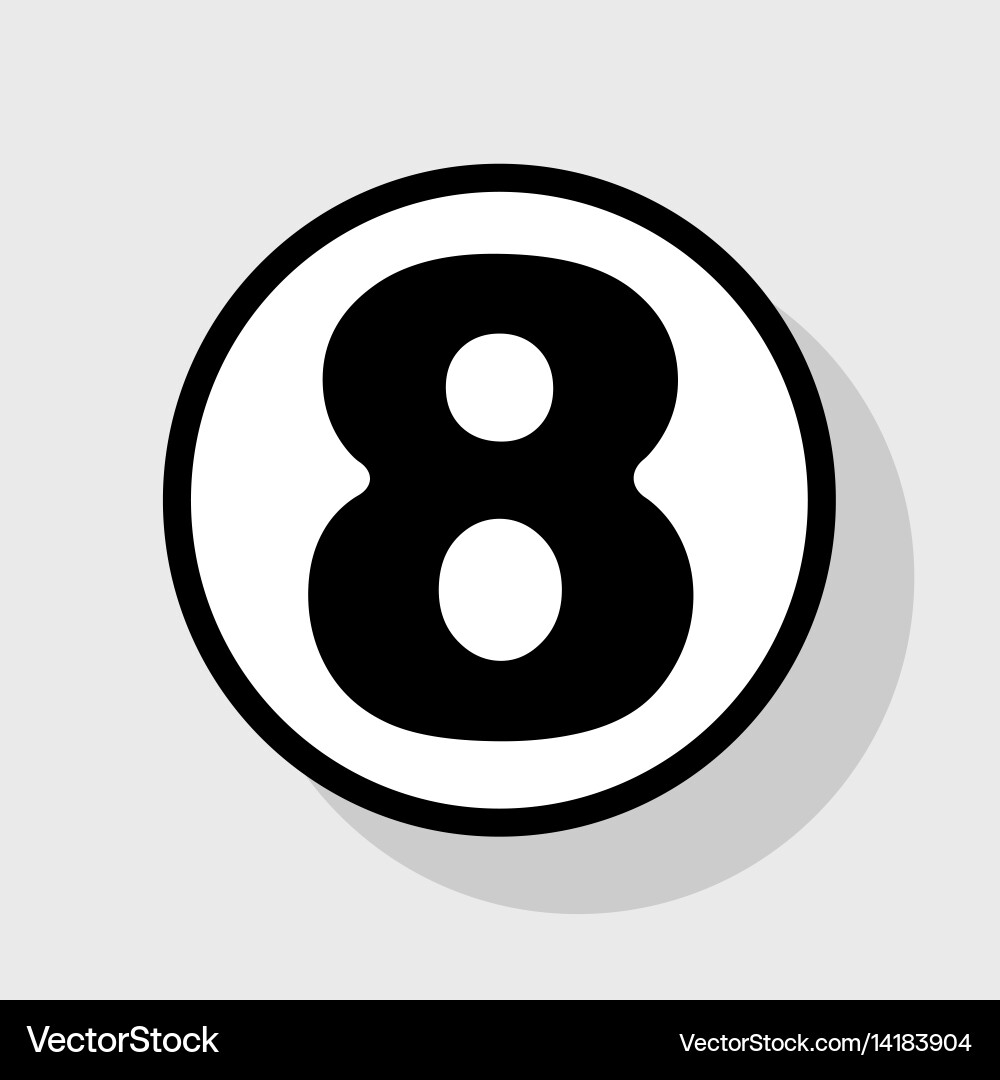 Number 8 sign design template element Vector Image