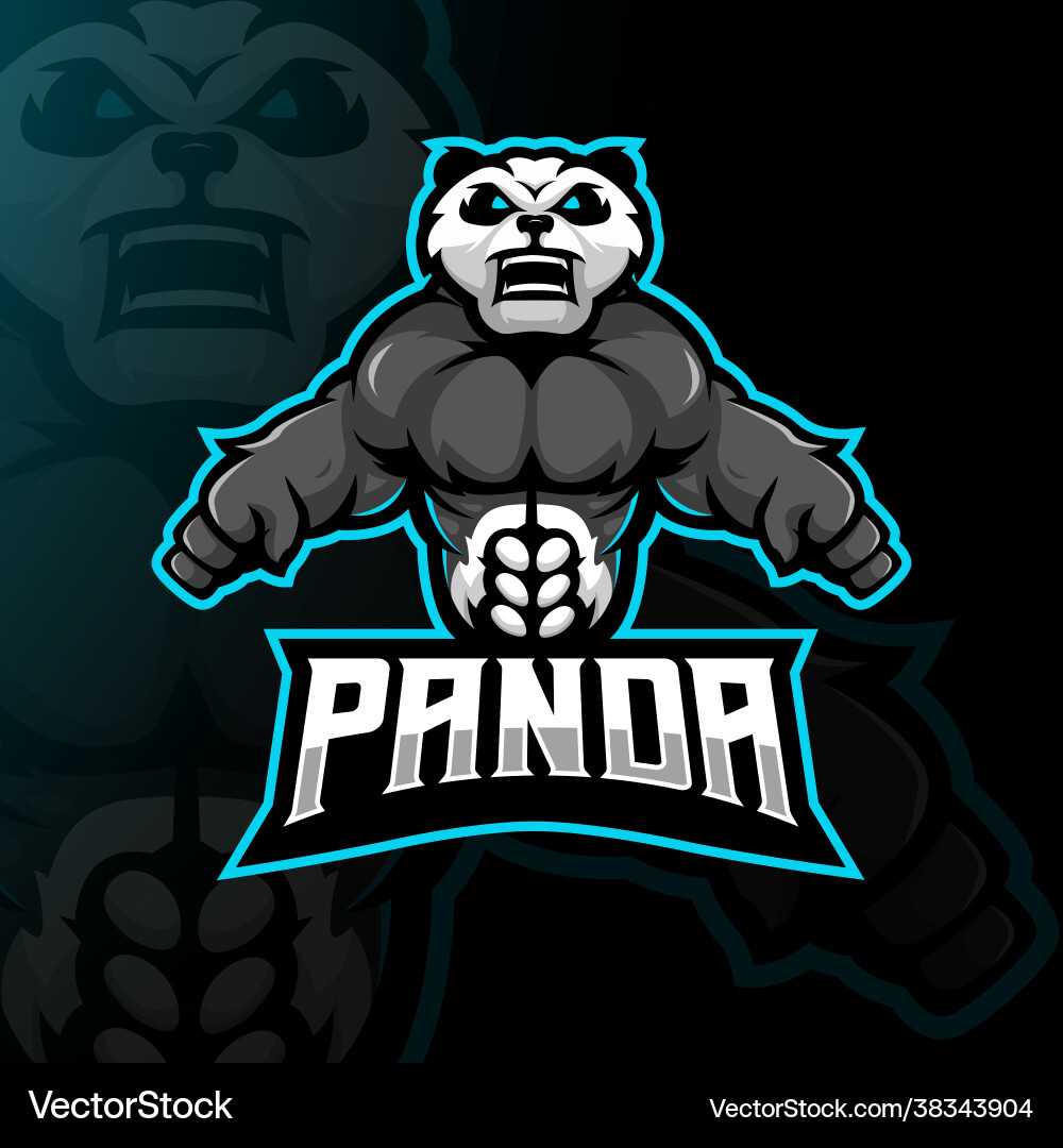 Panda mascot logo vector image