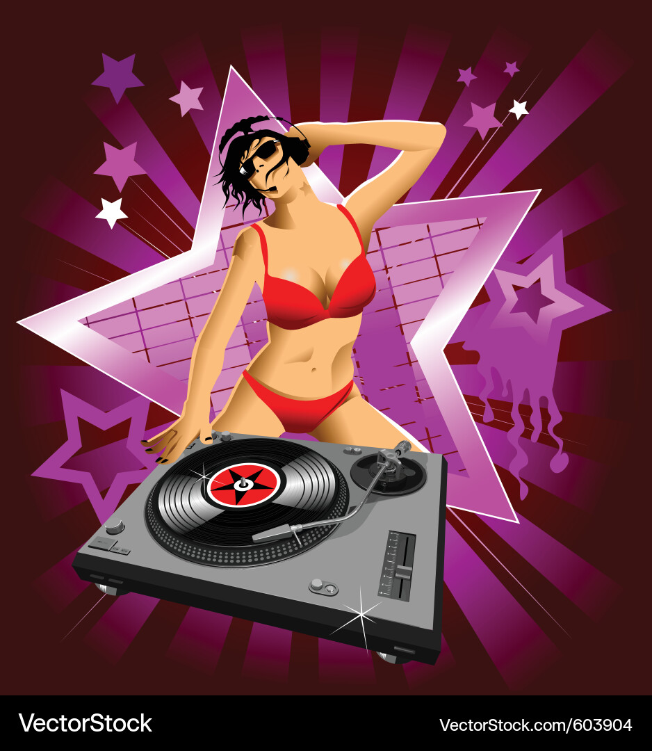 Retro Party Vibes Vector Image