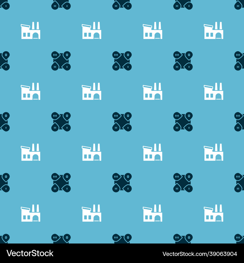Set infographic element and factory on seamless Set infographic element and factory on seamless vector image