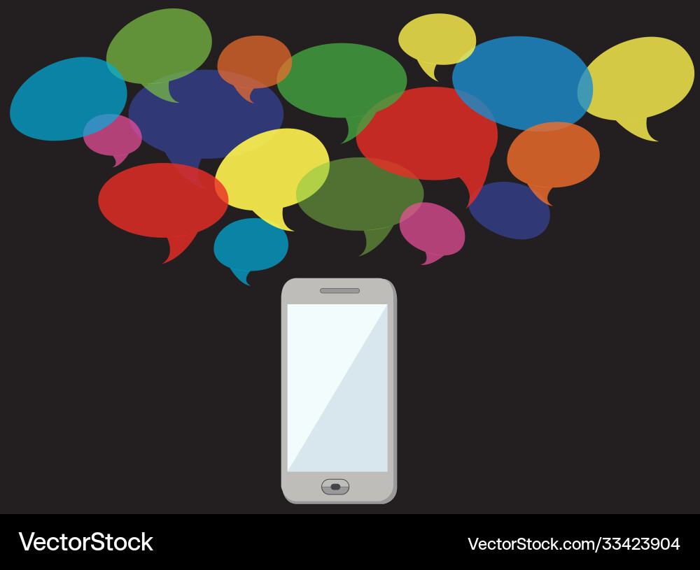 Smartphone notifications and background Smartphone notifications and background vector image