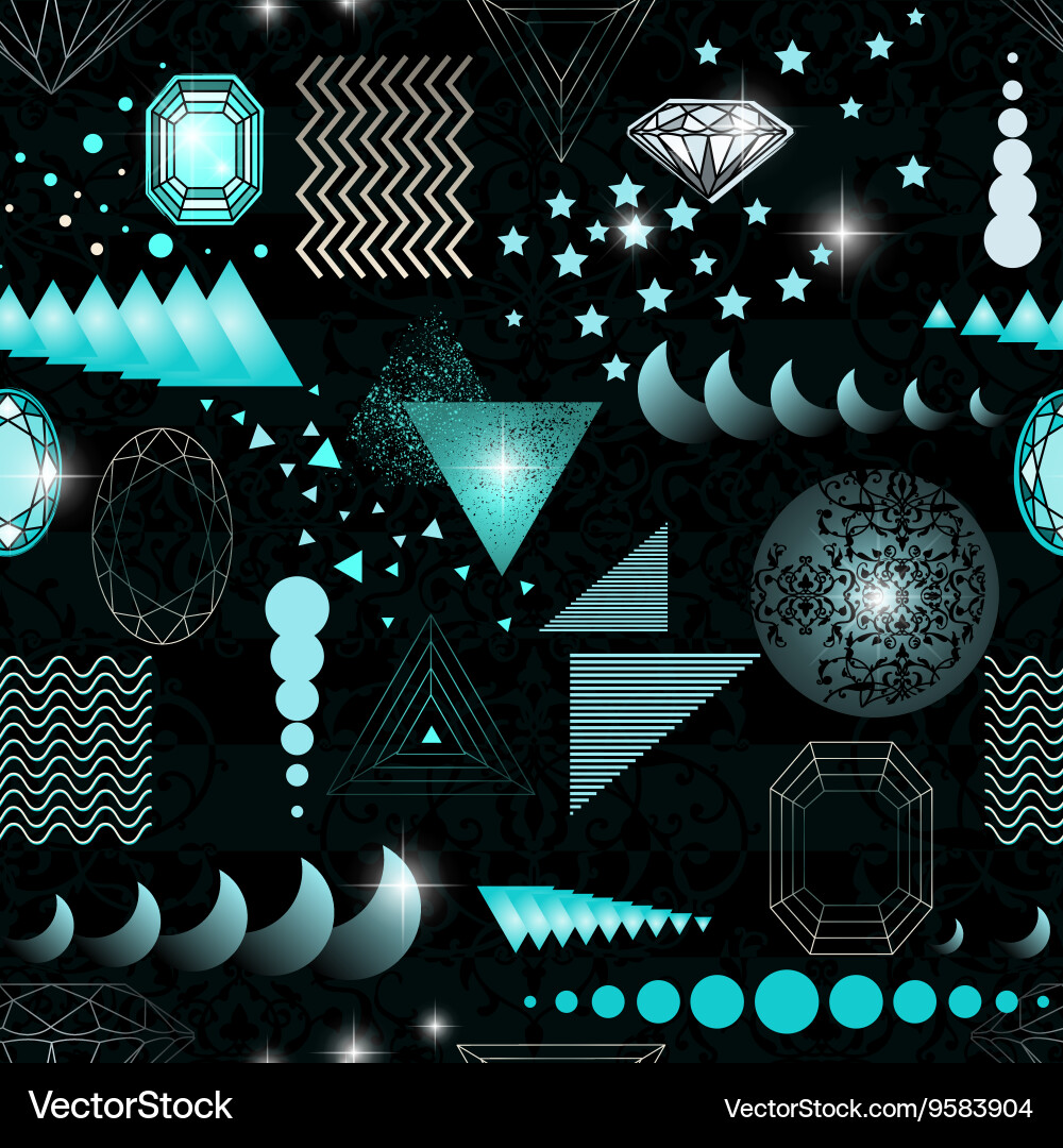 Trendy modern seamless pattern with abstract Vector Image